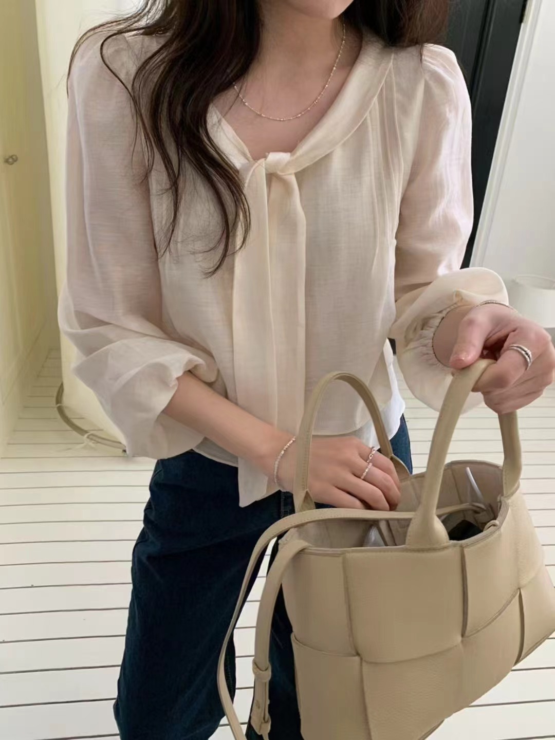 PYT-ot東大門實拍女裝新款休閑熱賣26春夏人氣襯衫蕾絲衫pretty young thing襯衫/蕾絲衫