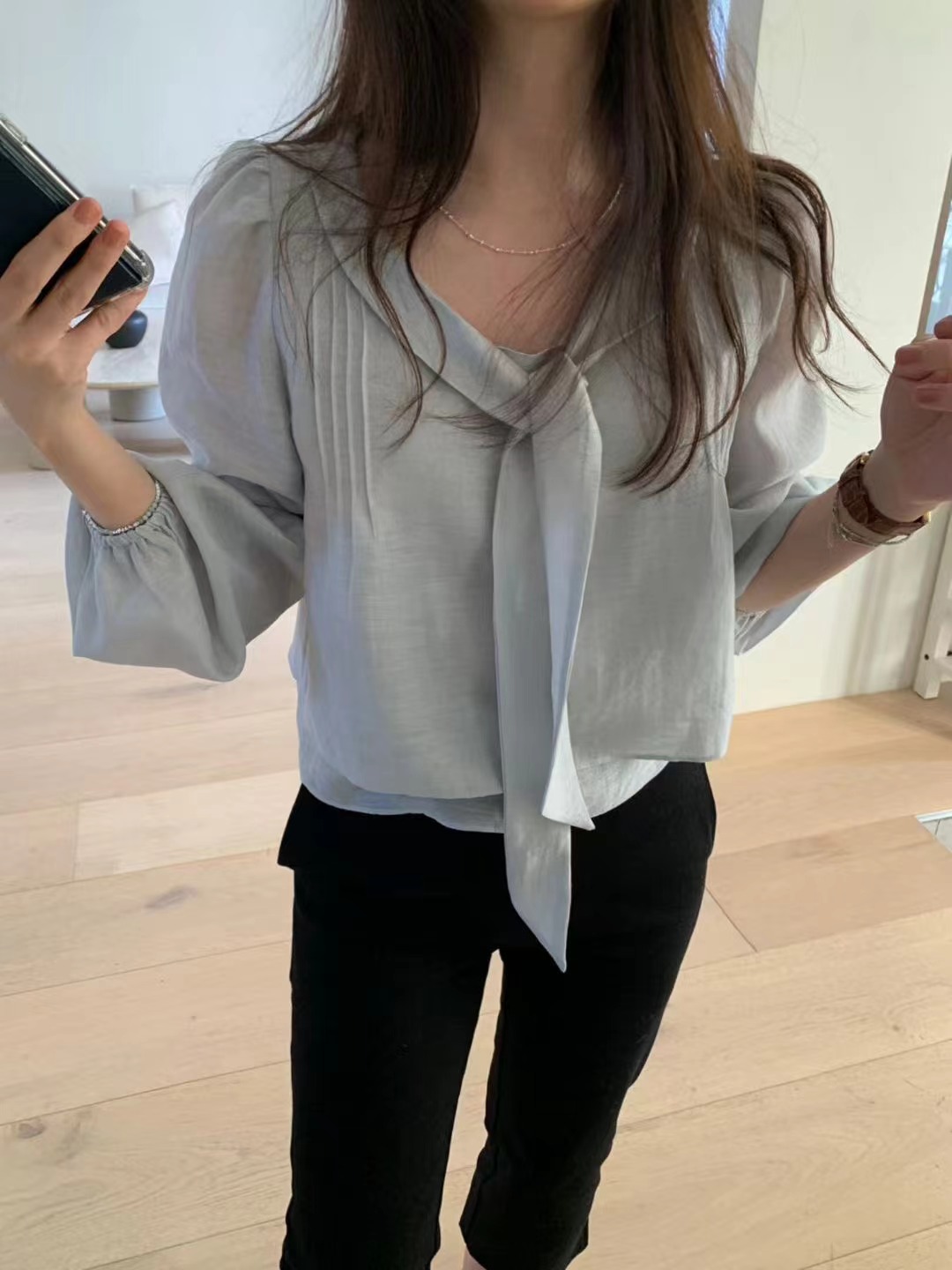 PYT-ot東大門實拍女裝新款休閑熱賣26春夏人氣襯衫蕾絲衫pretty young thing襯衫/蕾絲衫