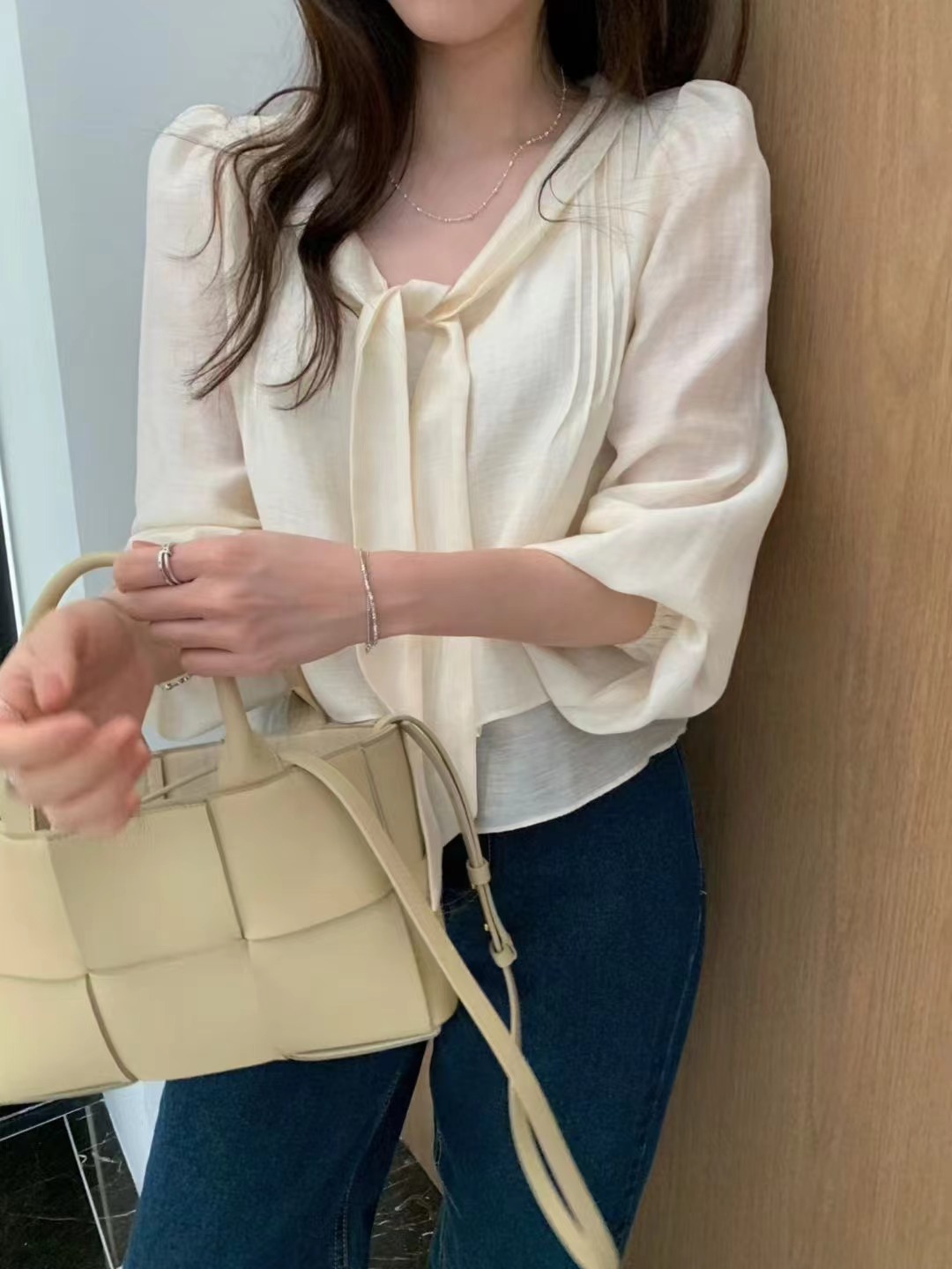 PYT-ot東大門實拍女裝新款休閑熱賣26春夏人氣襯衫蕾絲衫pretty young thing襯衫/蕾絲衫