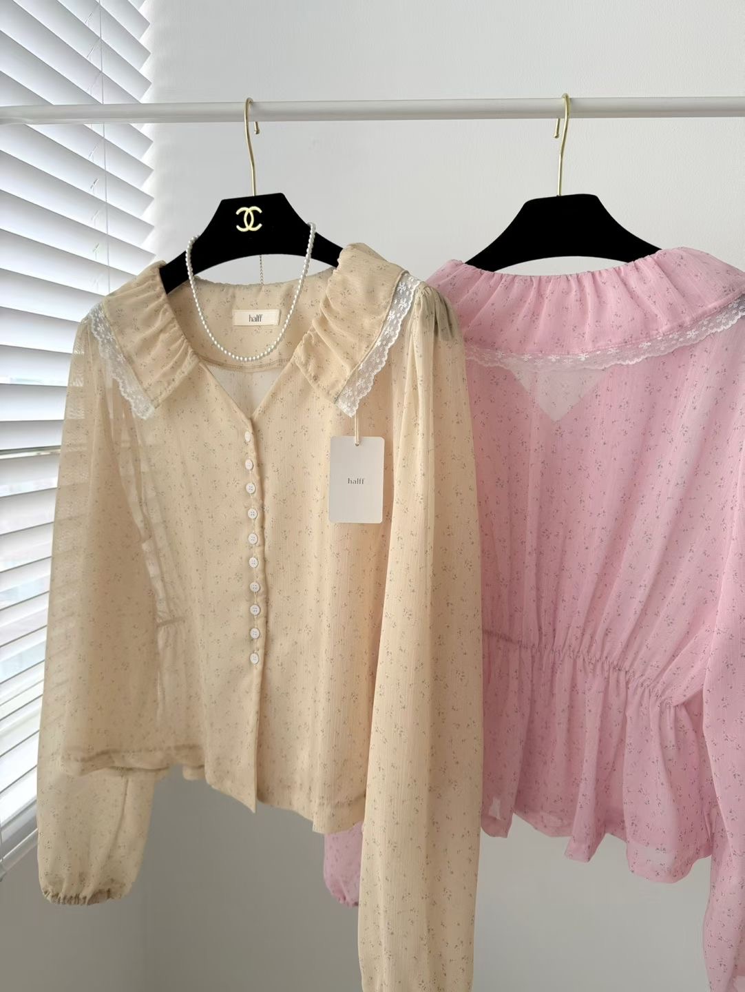 HALFF韓國代購女士新款時尚職業推薦26春夏襯衫蕾絲衫不含配飾HALFF-2件起襯衫/蕾絲衫