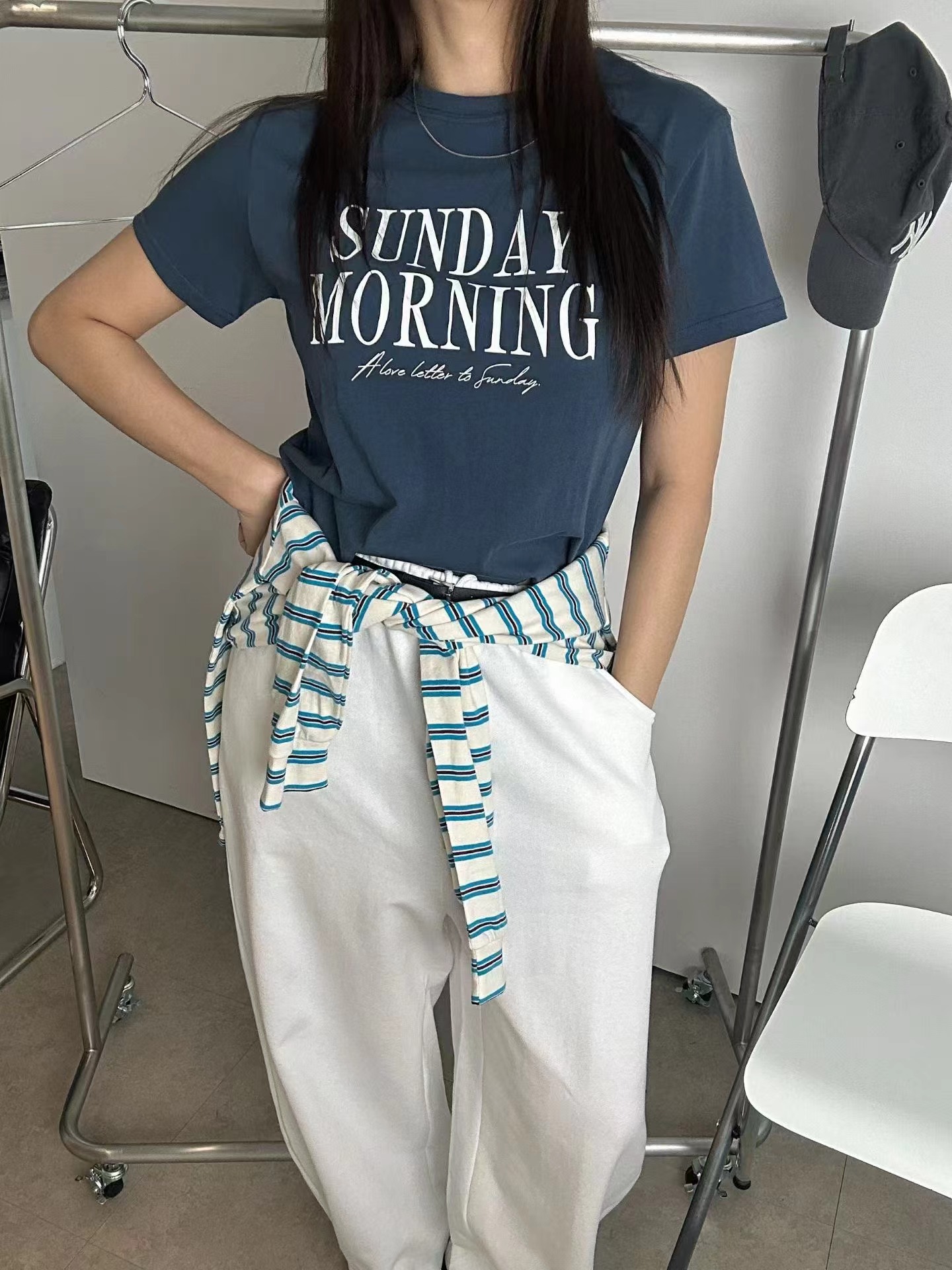 BLACK LINE東大門實拍女士新款休閑時尚職業推薦熱賣T恤BLACK LINET恤圖色3