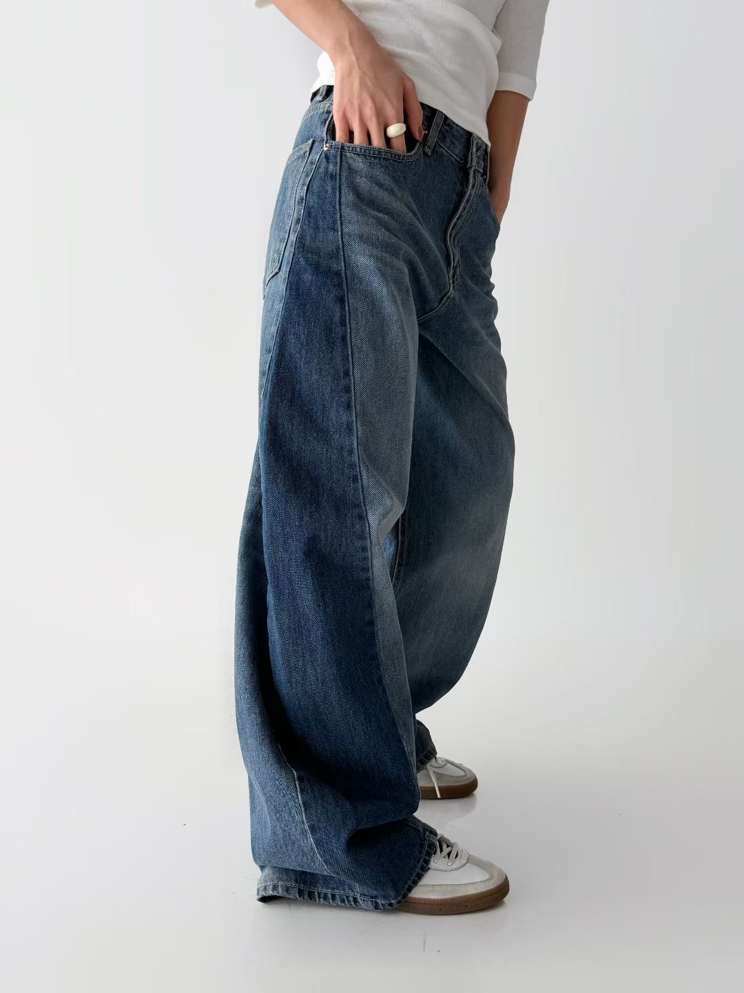 JJIM韓國直郵女裝新品熱賣職業休閑人氣26春夏推薦牛仔褲JJIM牛仔褲