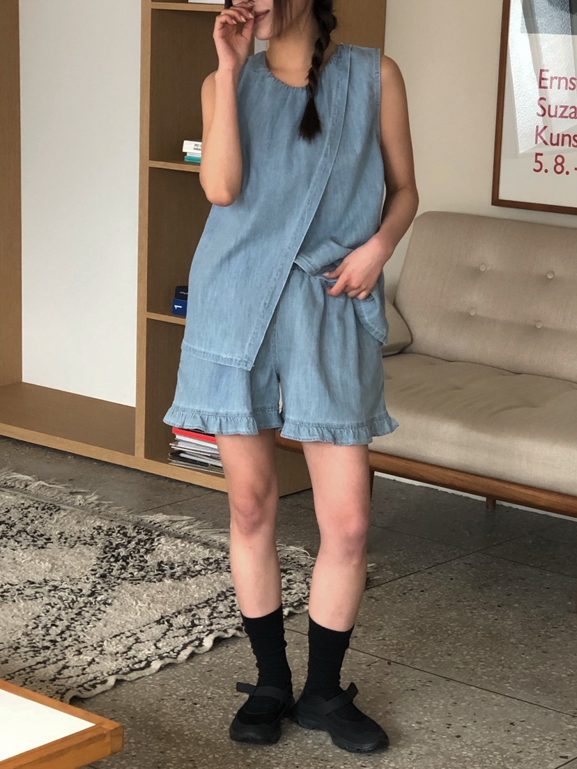 ONDO-P東大門實拍女裝新品26春夏時尚職業吊帶背心褶皺雙面ONDO-P吊帶/背心