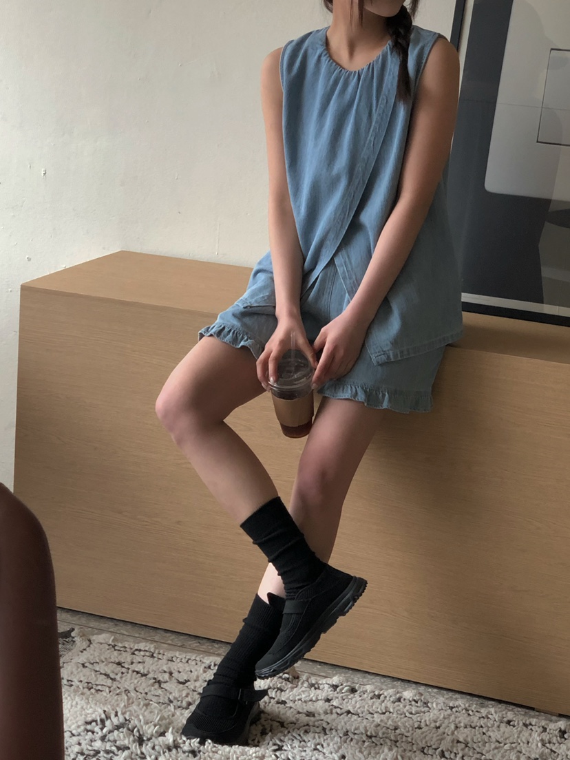 ONDO-P東大門實拍女裝新品26春夏時尚職業吊帶背心褶皺雙面ONDO-P吊帶/背心