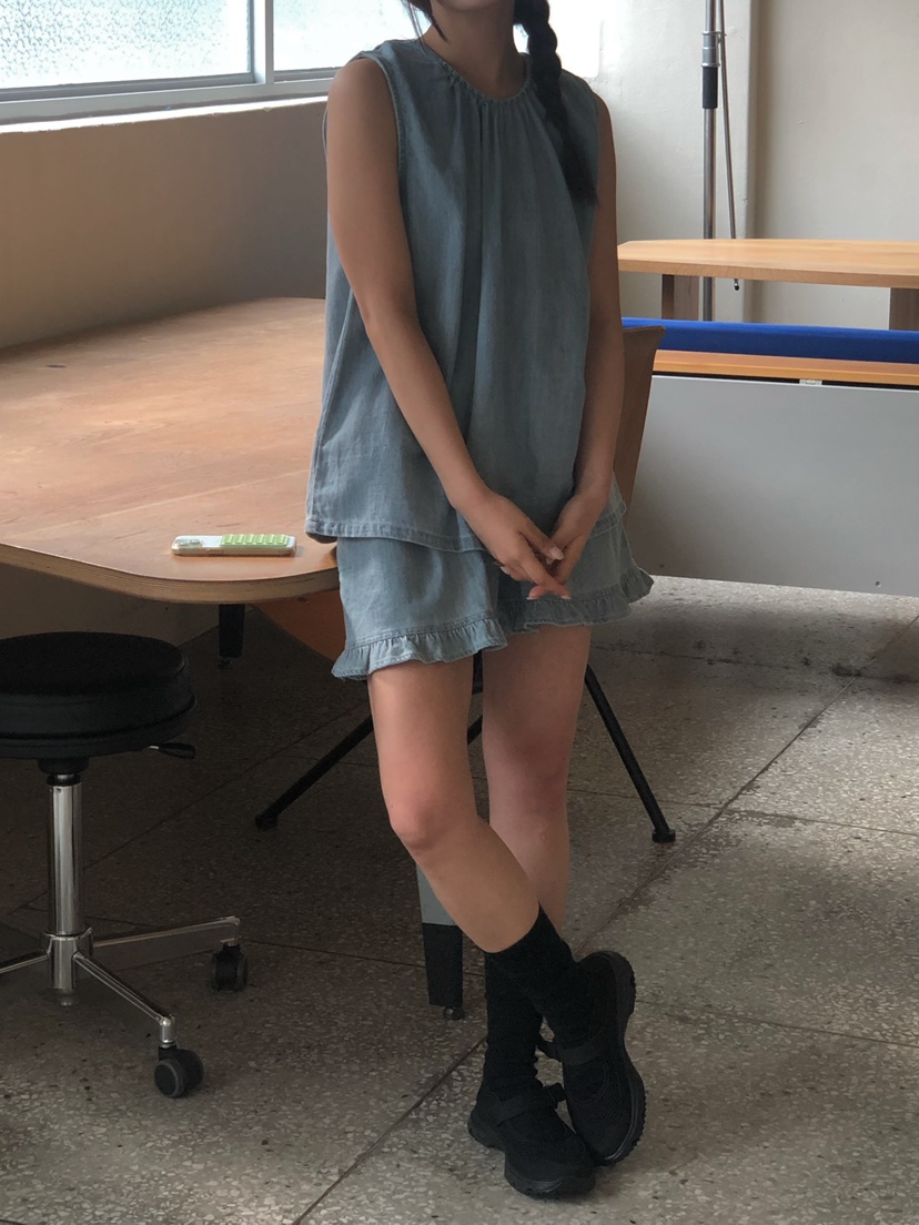 ONDO-P東大門實拍女裝新品26春夏時尚職業吊帶背心褶皺雙面ONDO-P吊帶/背心