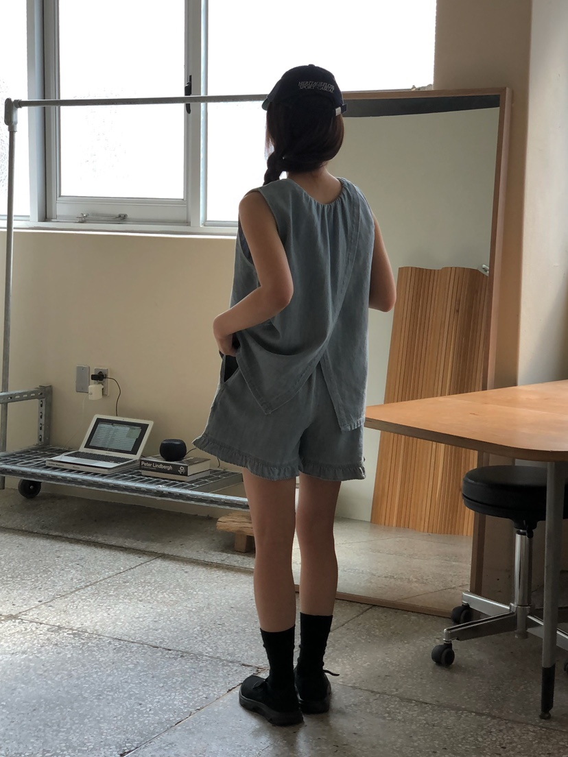 ONDO-P東大門實拍女裝新品26春夏時尚職業吊帶背心褶皺雙面ONDO-P吊帶/背心