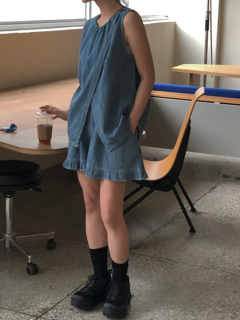 ONDO-P東大門實拍女裝新品26春夏時尚職業吊帶背心褶皺雙面ONDO-P吊帶/背心