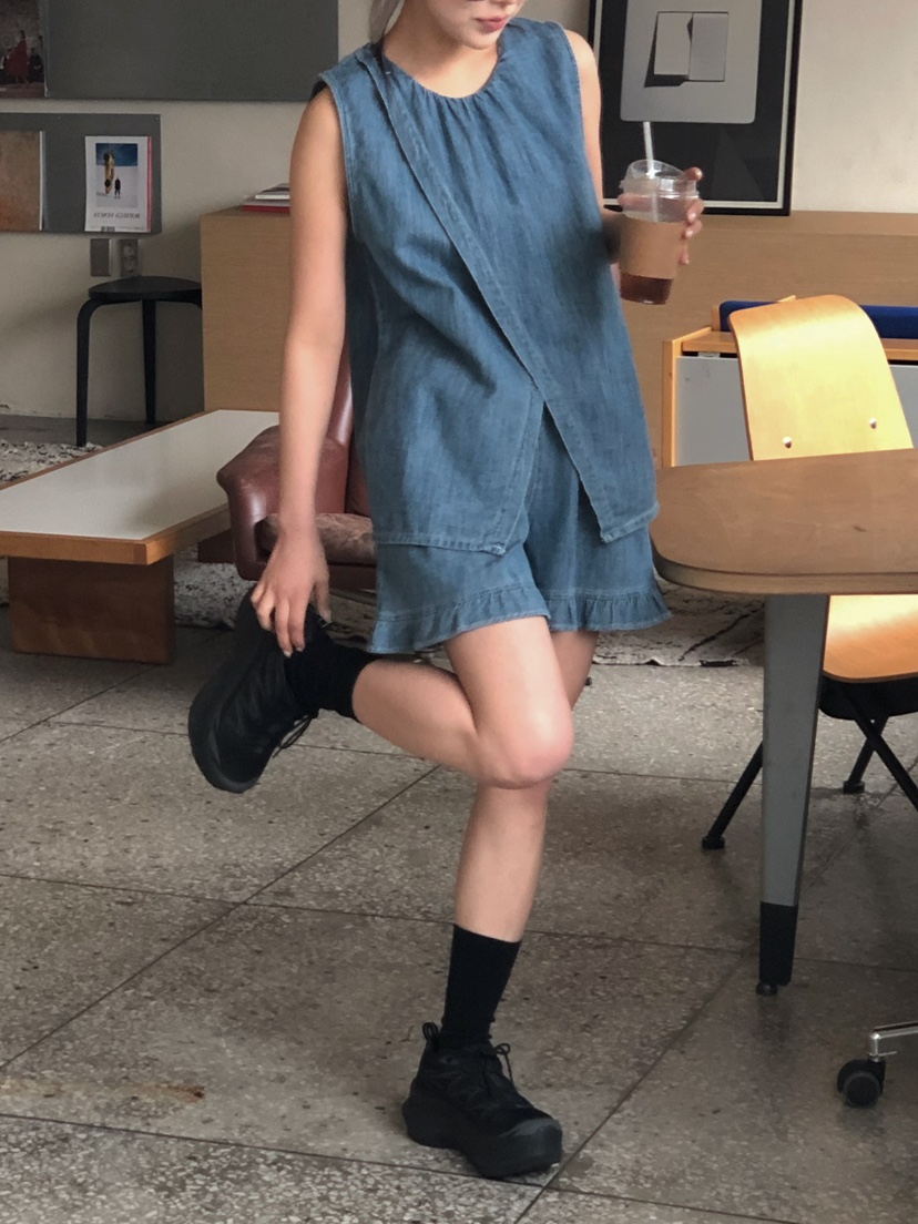 ONDO-P東大門實拍女裝新品26春夏時尚職業吊帶背心褶皺雙面ONDO-P吊帶/背心