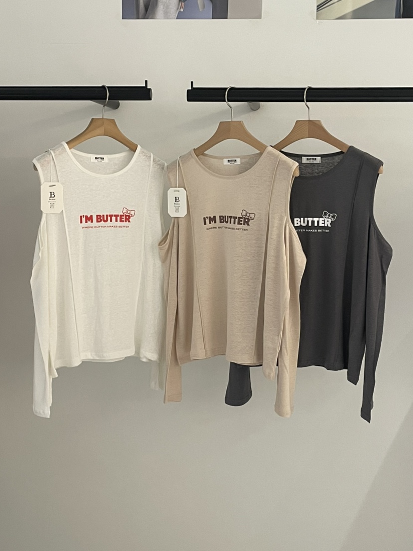 BUTTER-P韓國直郵女裝新品人氣26春夏熱賣真品時尚長袖T恤BUTTER-P長袖T恤