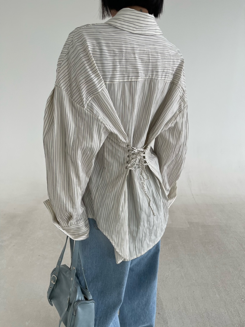 REIZ東大門直郵女裝新品真品人氣休閑熱賣襯衫蕾絲衫含腰繩REIZ襯衫/蕾絲衫