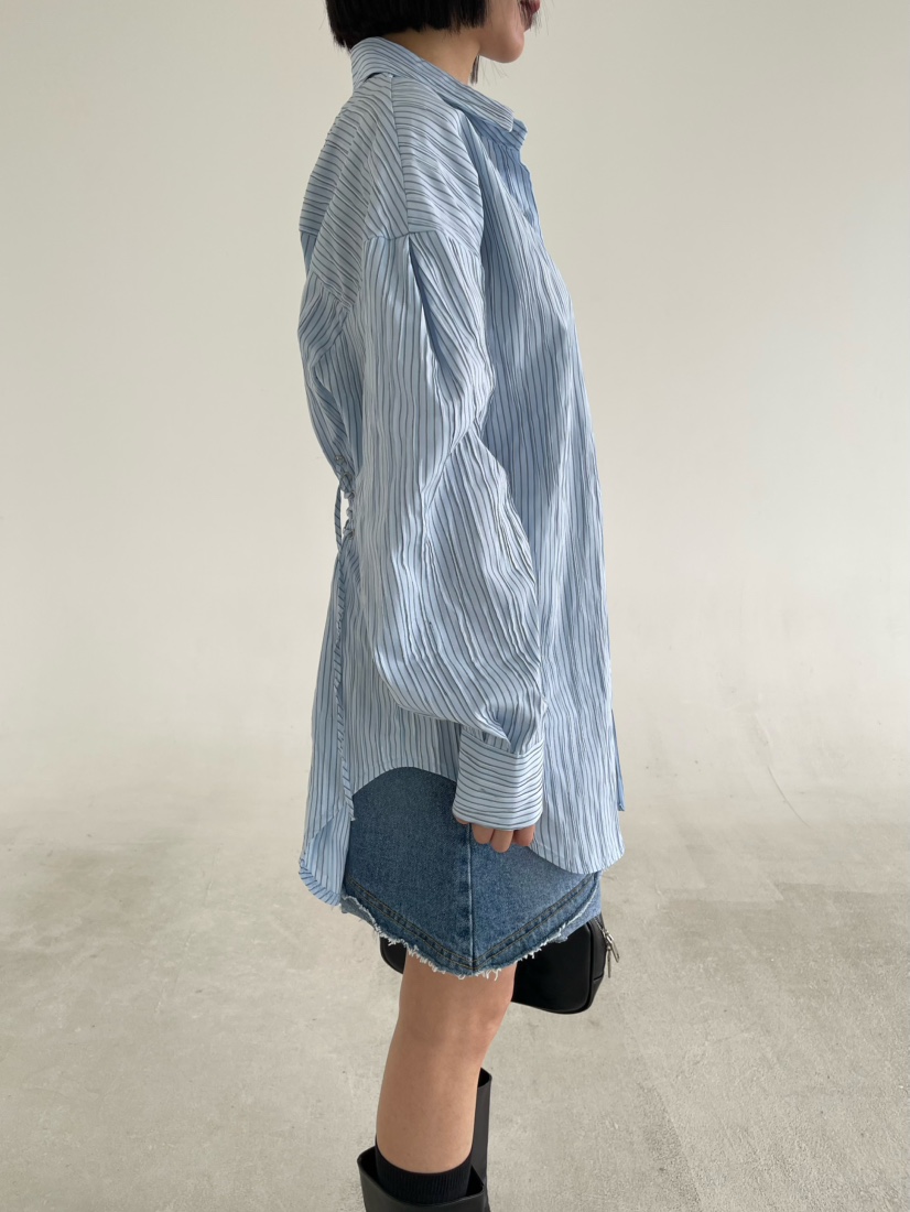 REIZ東大門直郵女裝新品真品人氣休閑熱賣襯衫蕾絲衫含腰繩REIZ襯衫/蕾絲衫