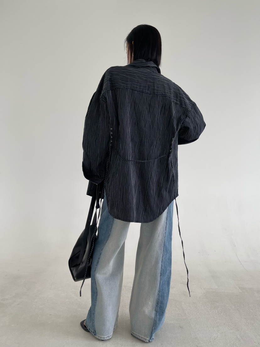 REIZ東大門直郵女裝新品真品人氣休閑熱賣襯衫蕾絲衫含腰繩REIZ襯衫/蕾絲衫