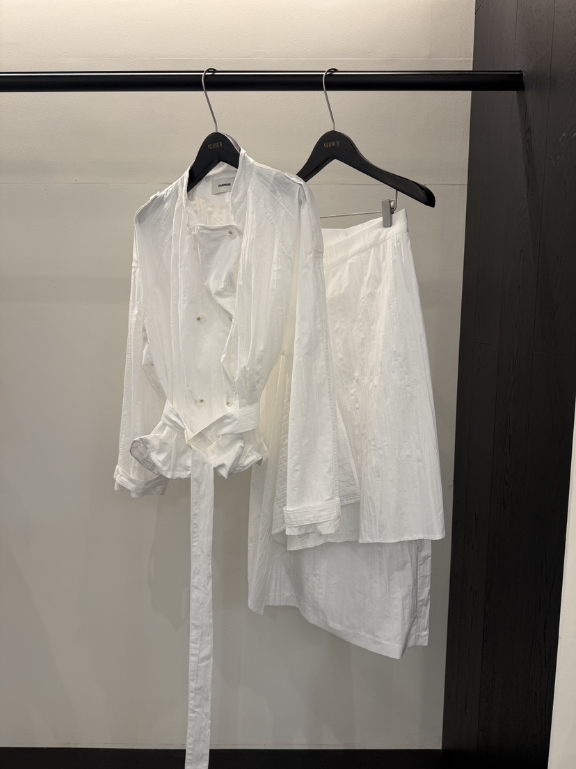 MURMUR韓國代購女士新品熱賣推薦26春夏夾克含腰帶金屬絲MURMUR夾克