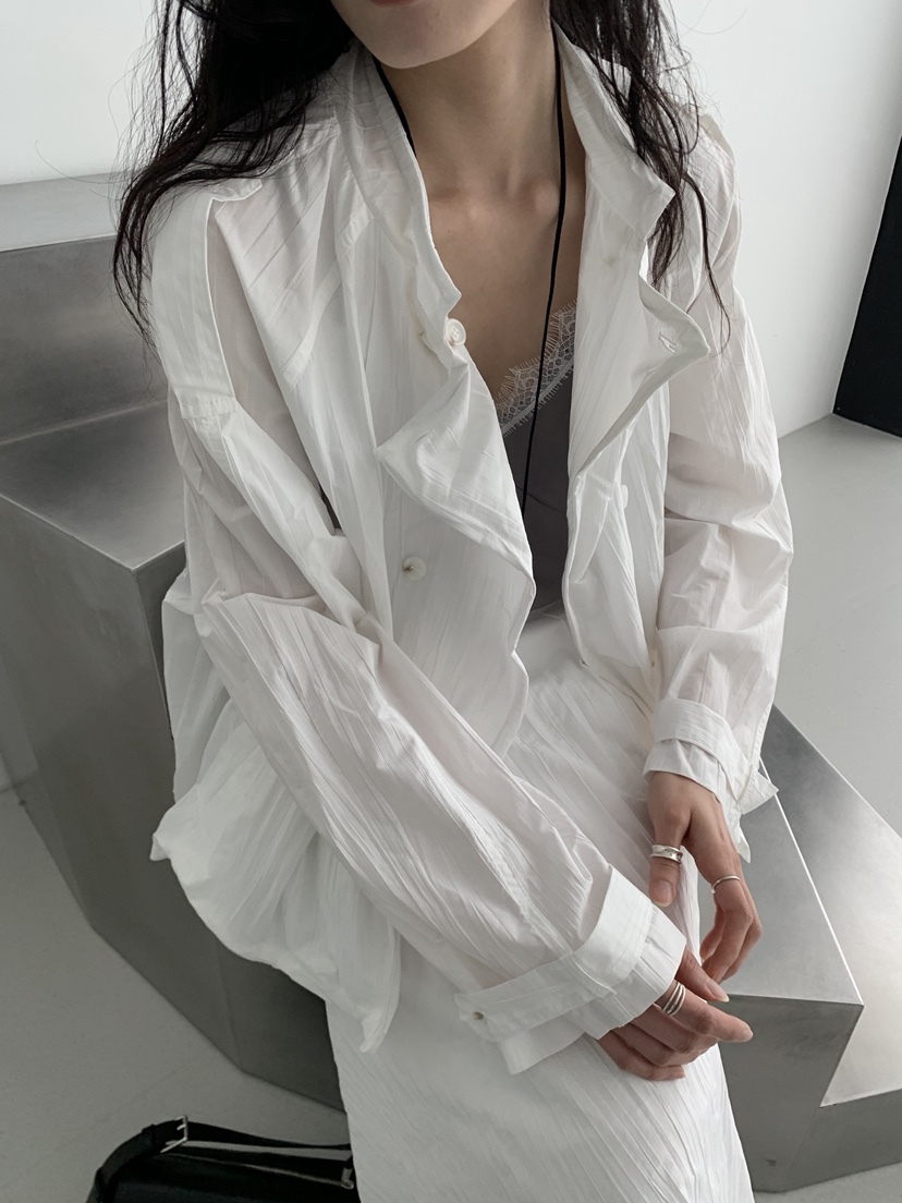 MURMUR韓國代購女士新品熱賣推薦26春夏夾克含腰帶金屬絲MURMUR夾克