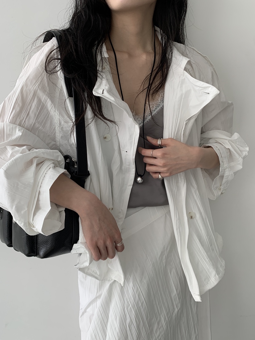 MURMUR韓國代購女士新品熱賣推薦26春夏夾克含腰帶金屬絲MURMUR夾克