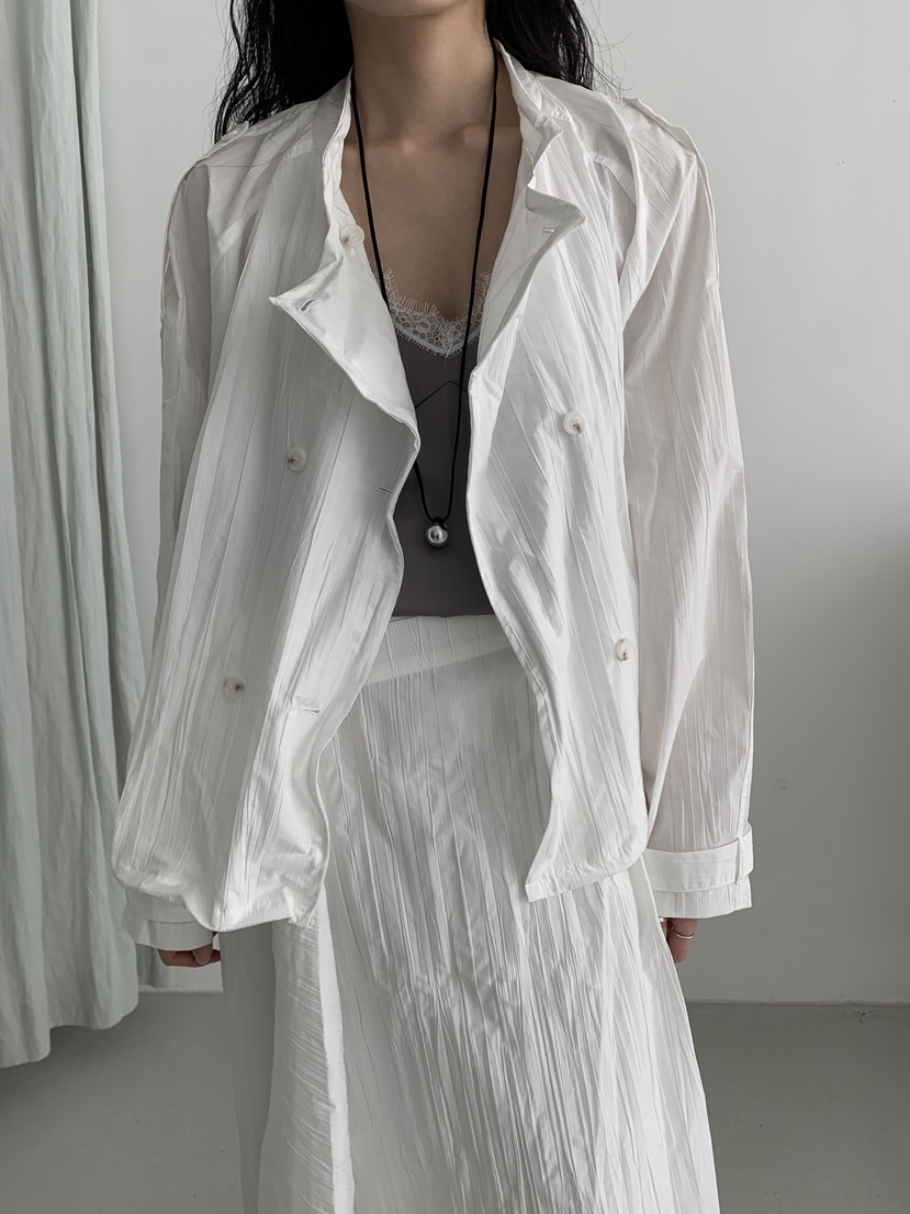 MURMUR韓國代購女士新品熱賣推薦26春夏夾克含腰帶金屬絲MURMUR夾克