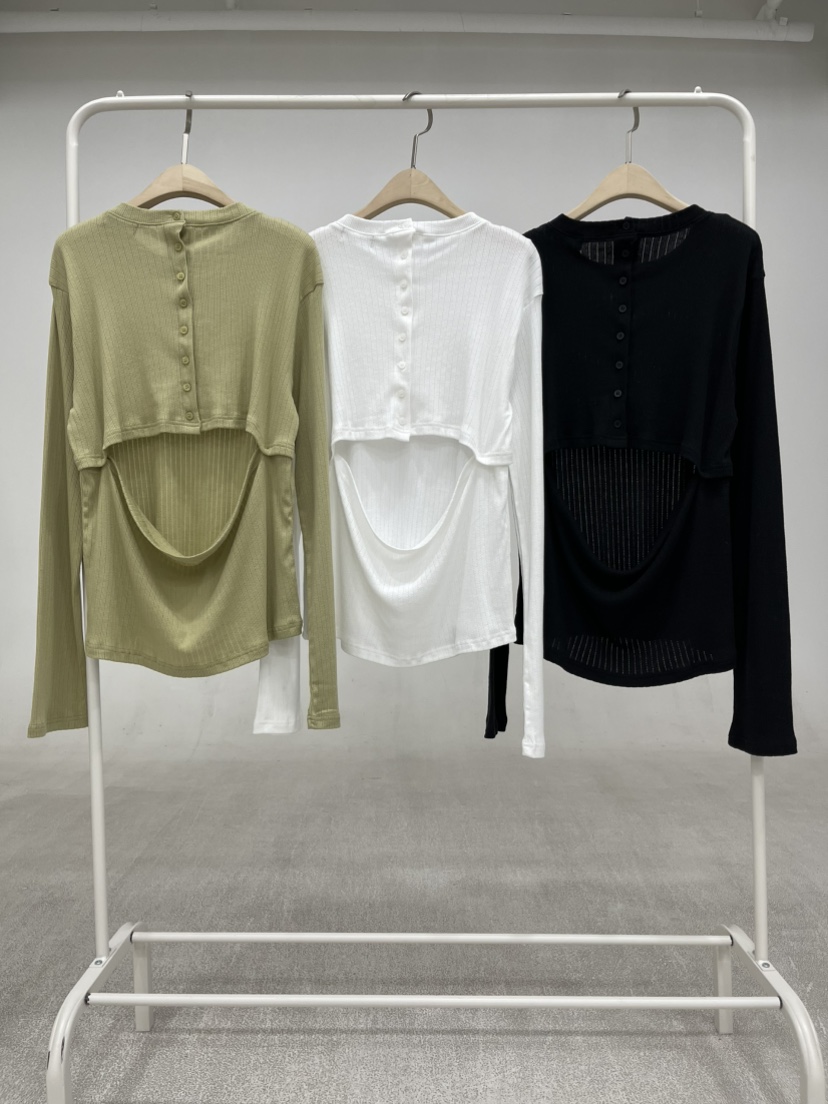 REIZ東大門實拍女裝新品推薦26春夏職業人氣休閑真品長袖T恤REIZ長袖T恤