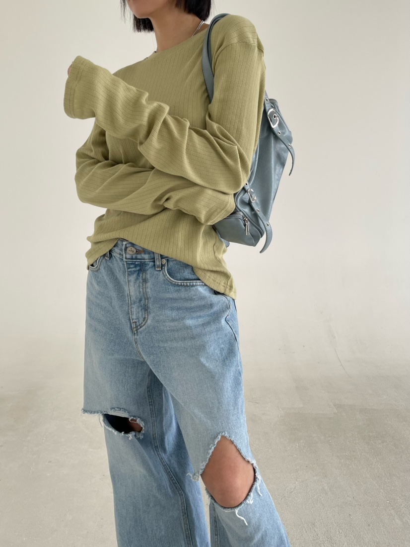 REIZ東大門實拍女裝新品推薦26春夏職業人氣休閑真品長袖T恤REIZ長袖T恤