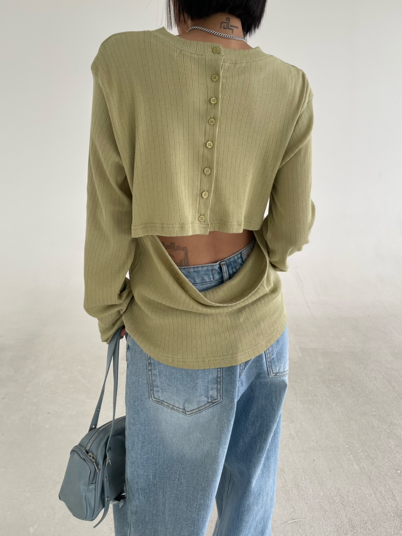 REIZ東大門實拍女裝新品推薦26春夏職業人氣休閑真品長袖T恤REIZ長袖T恤