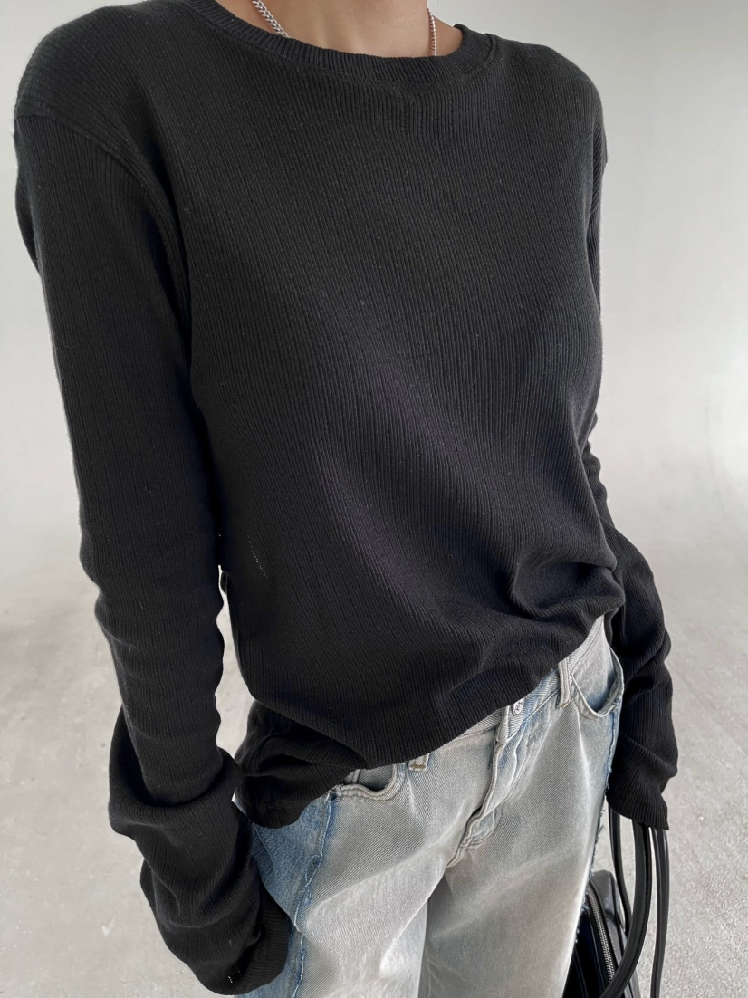 REIZ東大門實拍女裝新品推薦26春夏職業人氣休閑真品長袖T恤REIZ長袖T恤