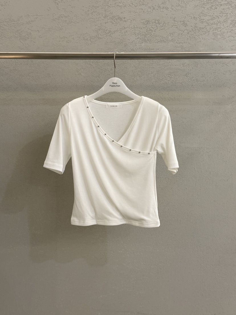 PLAYBUTTON-P東大門實拍女士新款職業熱賣真品26春夏T恤PLAYBUTTONT恤圖色3