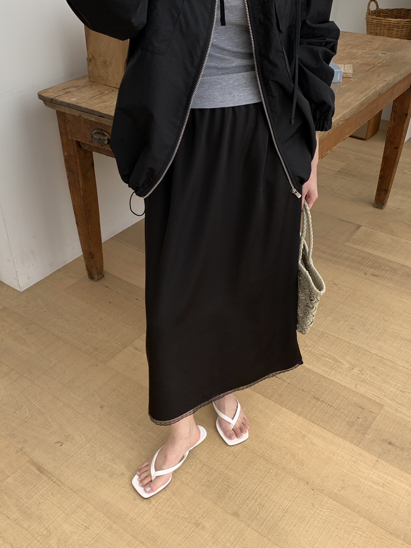 ATHEA東大門實拍女裝新品休閑推薦人氣熱賣26春夏長裙蕾絲緞面ATHEA長裙