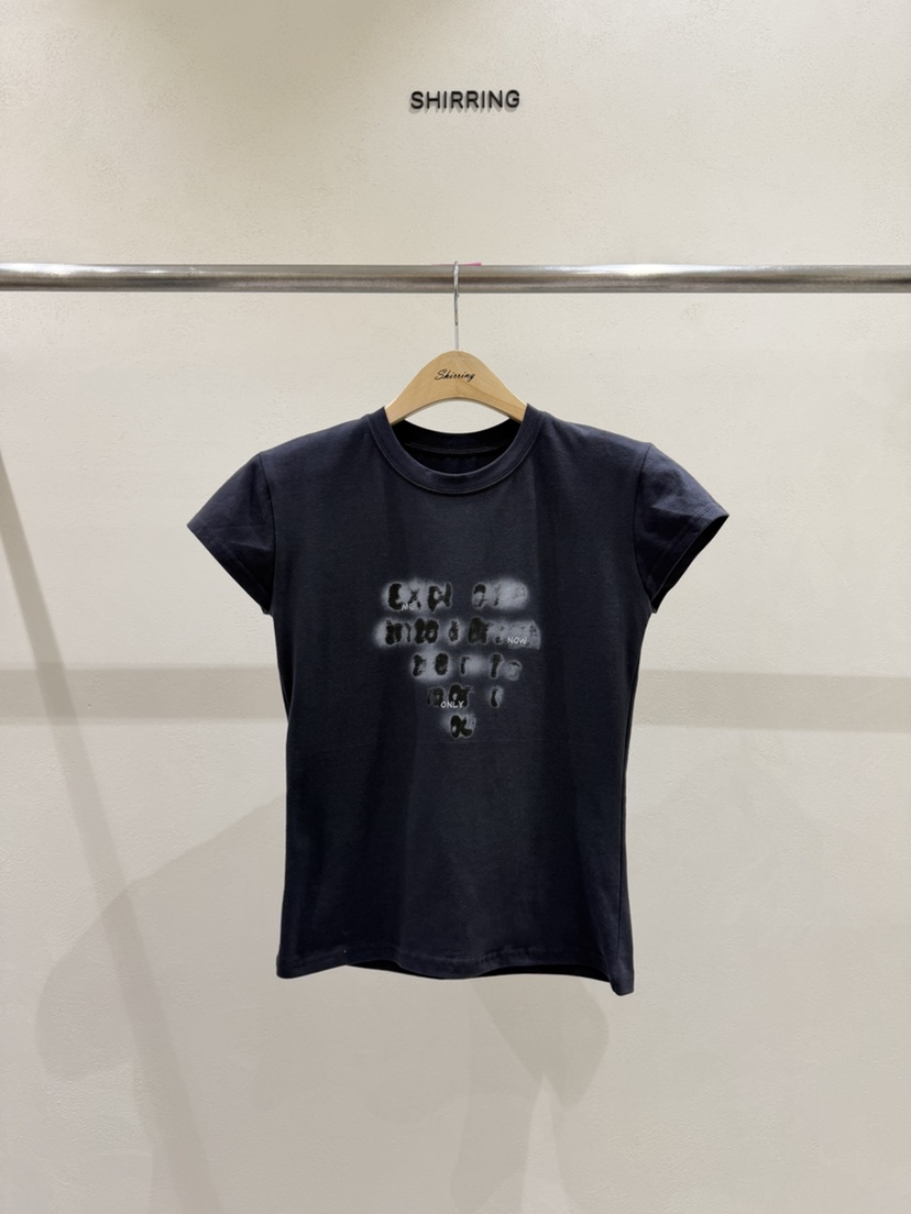 SHIRRING東大門直郵女裝新品推薦時尚休閑人氣26春夏熱賣T恤SHIRRINGT恤圖色2