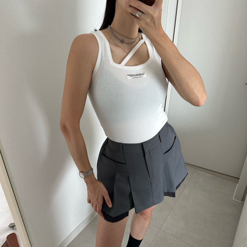 SOUIT東大門實拍女士新品推薦時尚人氣職業休閑熱賣吊帶背心SOUIT by mabel-L吊帶/背心