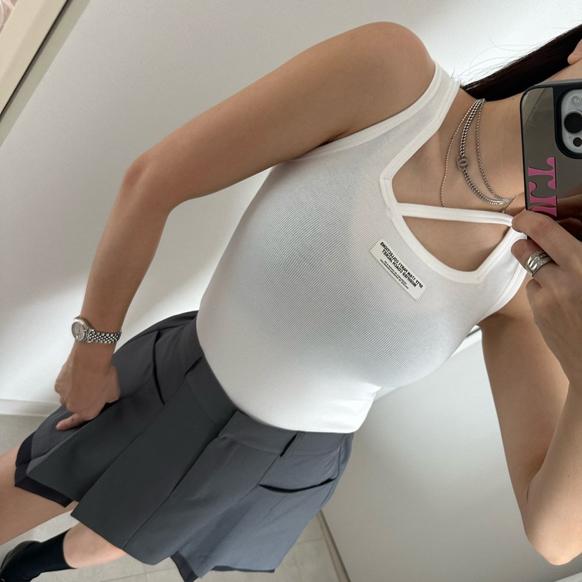 SOUIT東大門實拍女士新品推薦時尚人氣職業休閑熱賣吊帶背心SOUIT by mabel-L吊帶/背心