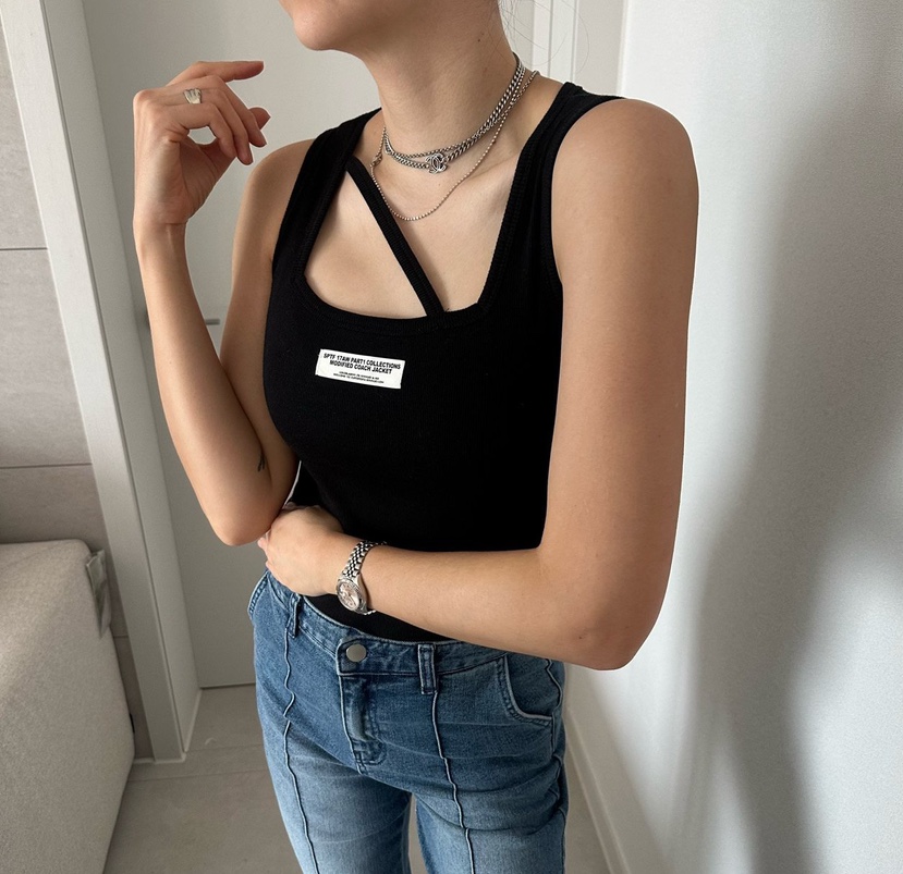 SOUIT東大門實拍女士新品推薦時尚人氣職業休閑熱賣吊帶背心SOUIT by mabel-L吊帶/背心