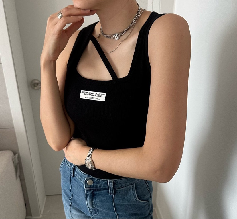 SOUIT東大門實拍女士新品推薦時尚人氣職業休閑熱賣吊帶背心SOUIT by mabel-L吊帶/背心
