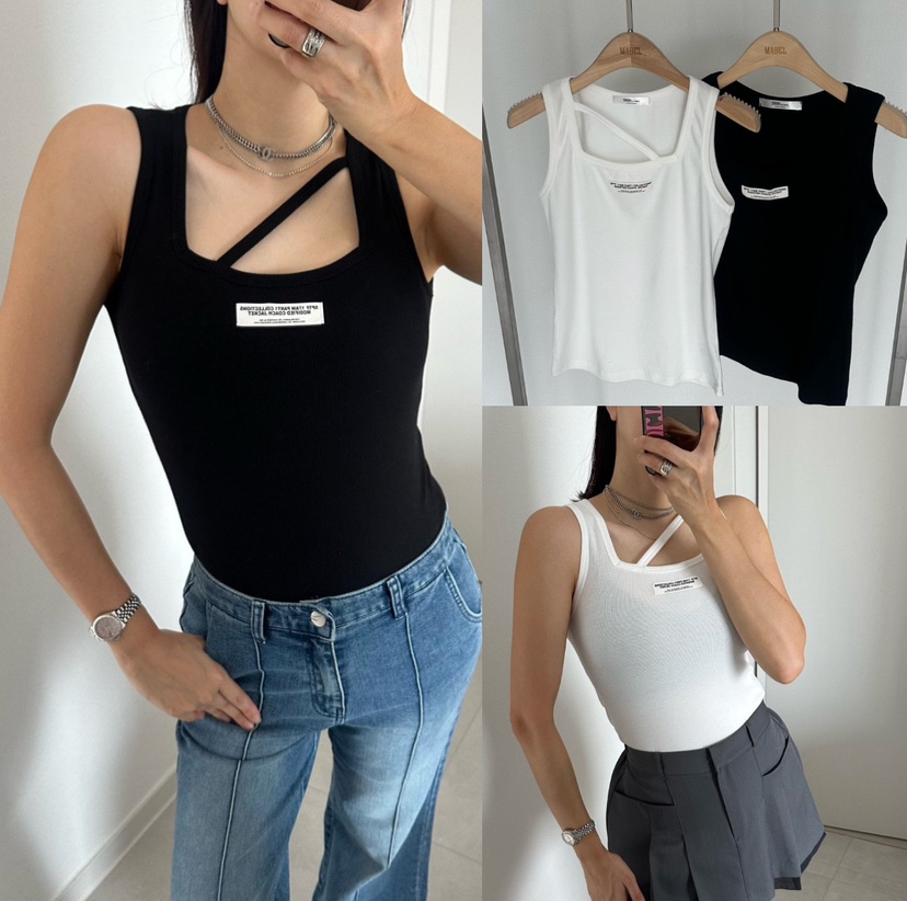 SOUIT東大門實拍女士新品推薦時尚人氣職業休閑熱賣吊帶背心SOUIT by mabel-L吊帶/背心