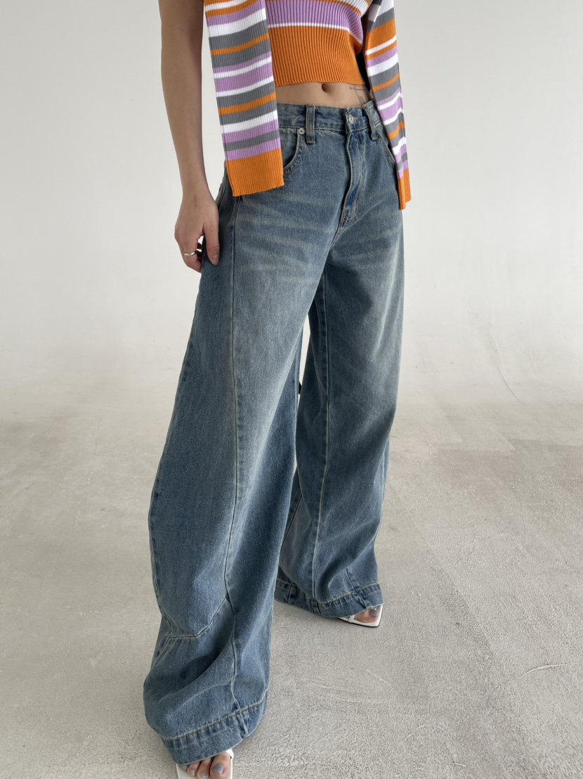 REIZ韓國代購女裝新款26春夏熱賣休閑人氣推薦真品牛仔褲REIZ牛仔褲