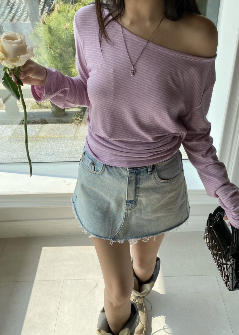 OUPPT韓國代購女士新款休閑人氣熱賣真品26春夏職業長袖T恤OUPPT長袖T恤