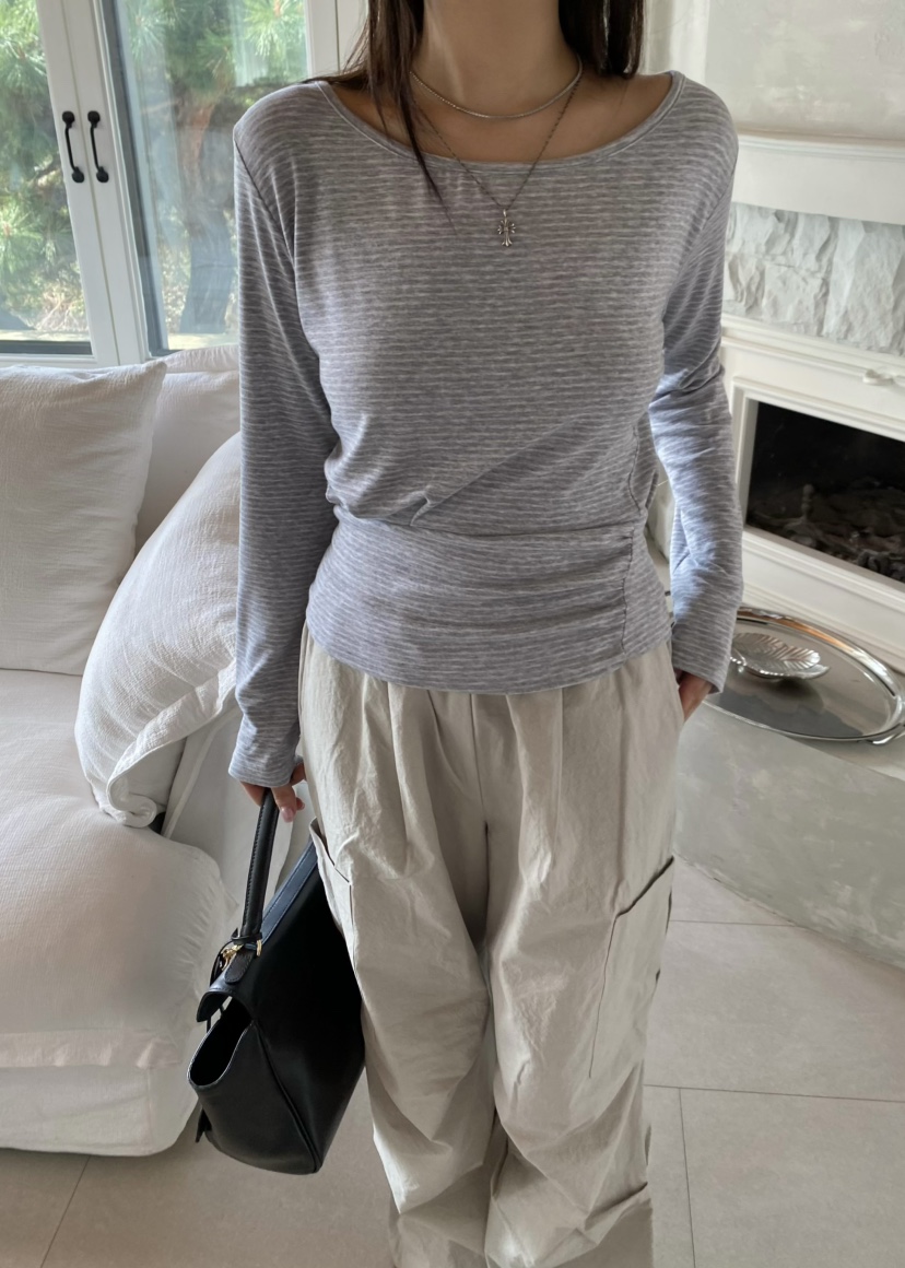 OUPPT韓國代購女士新款休閑人氣熱賣真品26春夏職業長袖T恤OUPPT長袖T恤圖色2