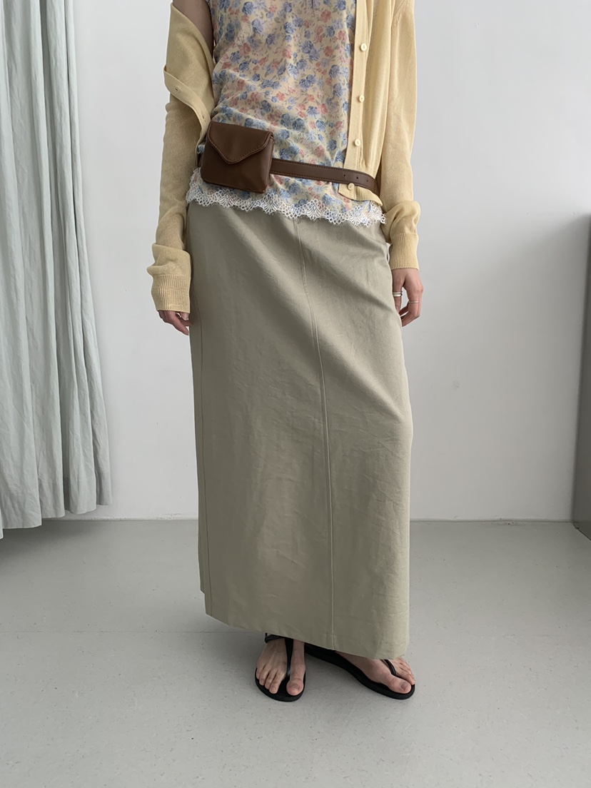 MURMUR東大門實拍女士新品真品休閑26春夏人氣長裙亞麻布MURMUR長裙