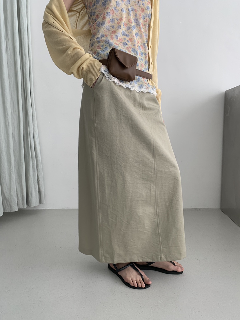 MURMUR東大門實拍女士新品真品休閑26春夏人氣長裙亞麻布MURMUR長裙