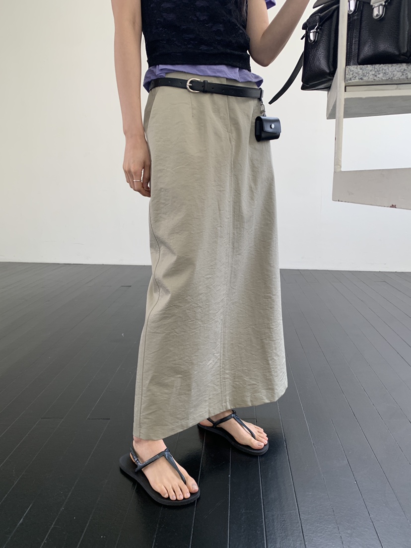 MURMUR東大門實拍女士新品真品休閑26春夏人氣長裙亞麻布MURMUR長裙