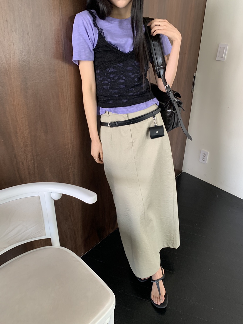 MURMUR東大門實拍女士新品真品休閑26春夏人氣長裙亞麻布MURMUR長裙