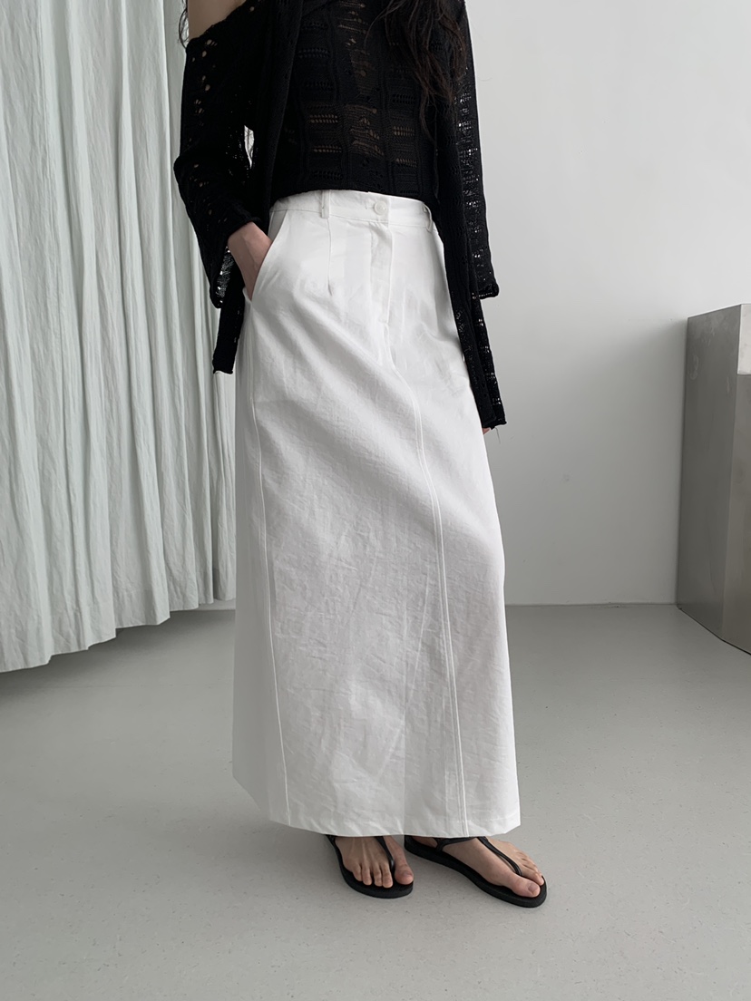 MURMUR東大門實拍女士新品真品休閑26春夏人氣長裙亞麻布MURMUR長裙圖色2