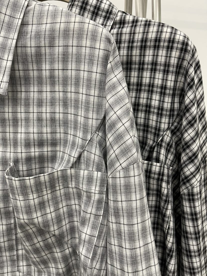 REIZ東大門實拍女士新品真品職業人氣襯衫蕾絲衫格子褶裥REIZ襯衫/蕾絲衫