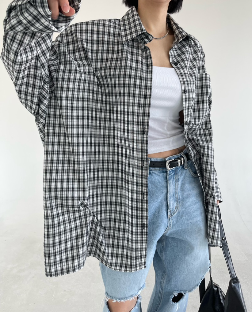 REIZ東大門實拍女士新品真品職業人氣襯衫蕾絲衫格子褶裥REIZ襯衫/蕾絲衫