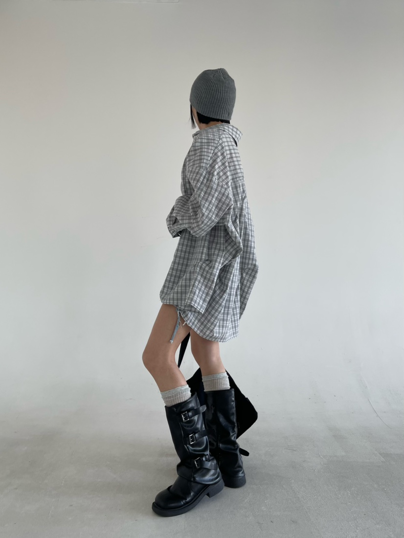 REIZ東大門實拍女士新品真品職業人氣襯衫蕾絲衫格子褶裥REIZ襯衫/蕾絲衫