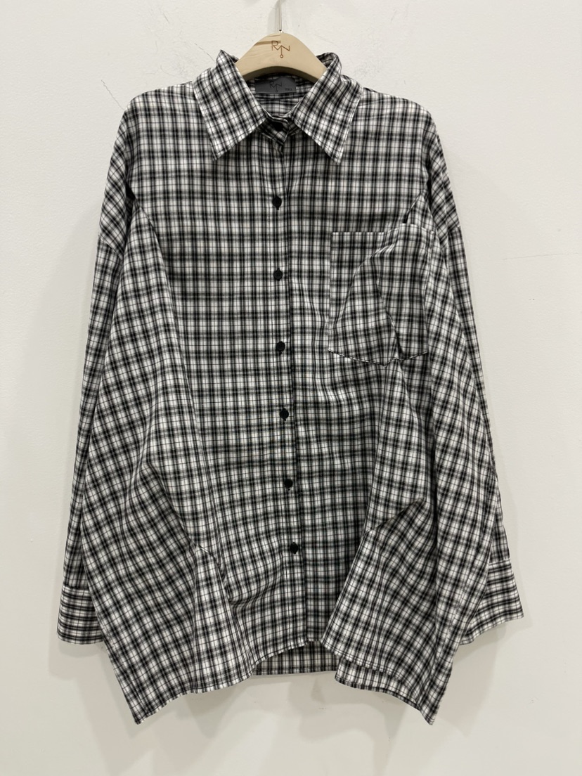 REIZ東大門實拍女士新品真品職業人氣襯衫蕾絲衫格子褶裥REIZ襯衫/蕾絲衫圖色1