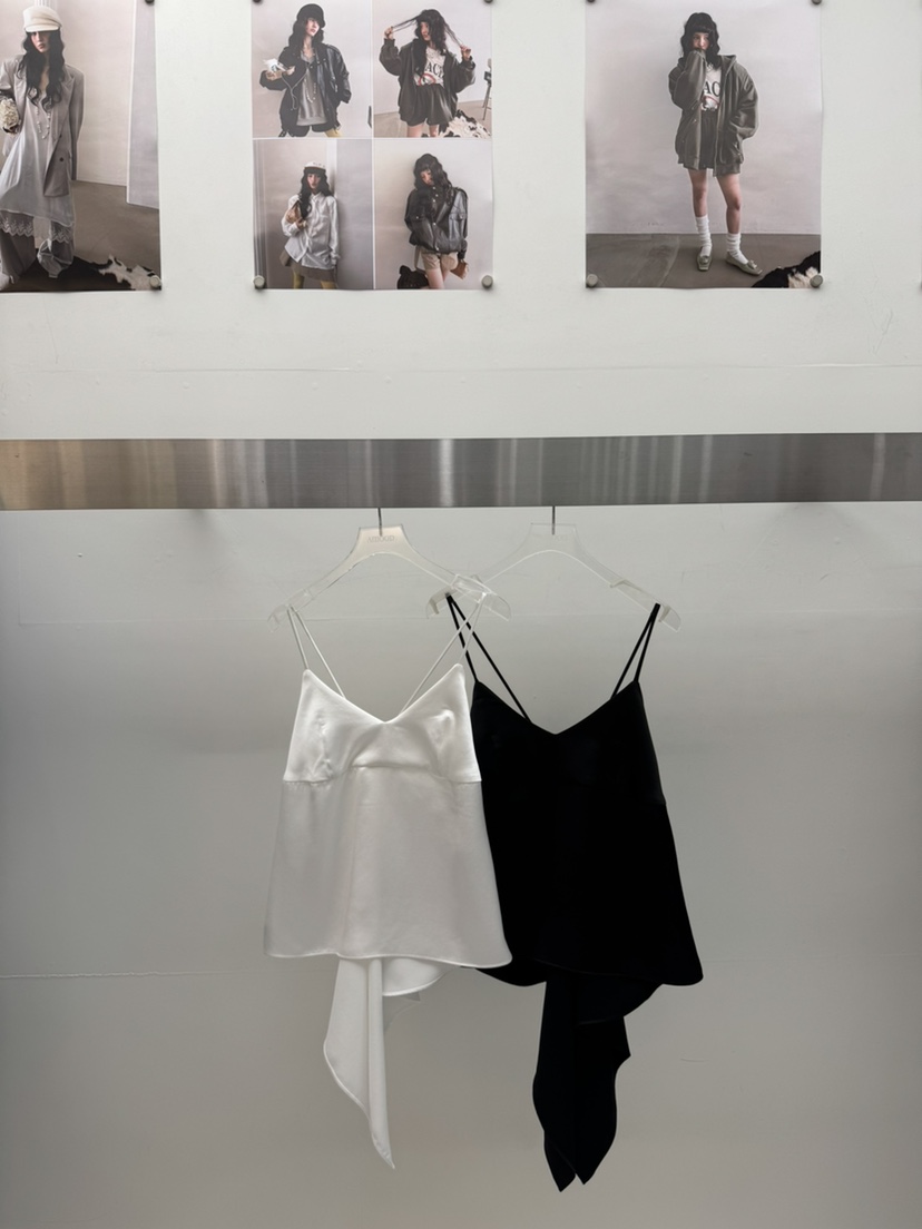 AMOOD東大門實拍女裝新款熱賣26春夏真品推薦吊帶背心緞面AMOOD吊帶/背心