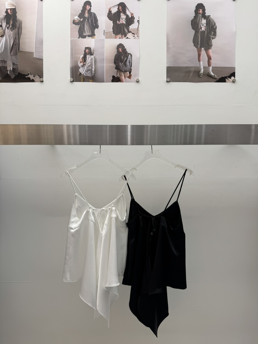 AMOOD東大門實拍女裝新款熱賣26春夏真品推薦吊帶背心緞面AMOOD吊帶/背心