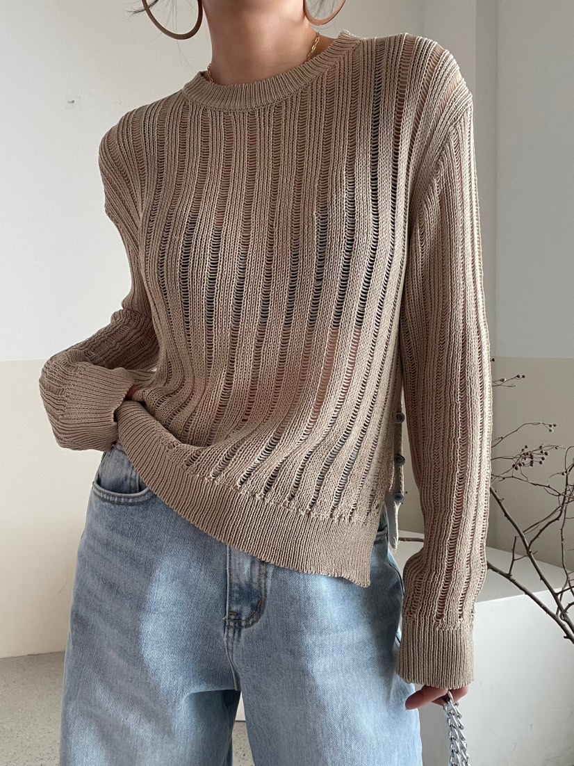 REIZ東大門直郵女士新款職業休閑時尚推薦真品人氣針織衫REIZ針織衫