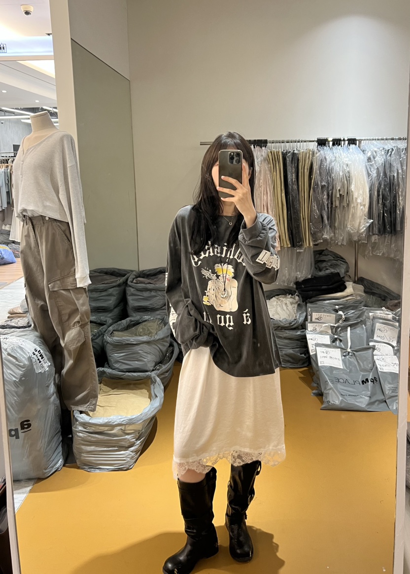 DE VENTI韓國直郵女士新品時尚休閑26春夏熱賣推薦長袖T恤DE VENTI長袖T恤