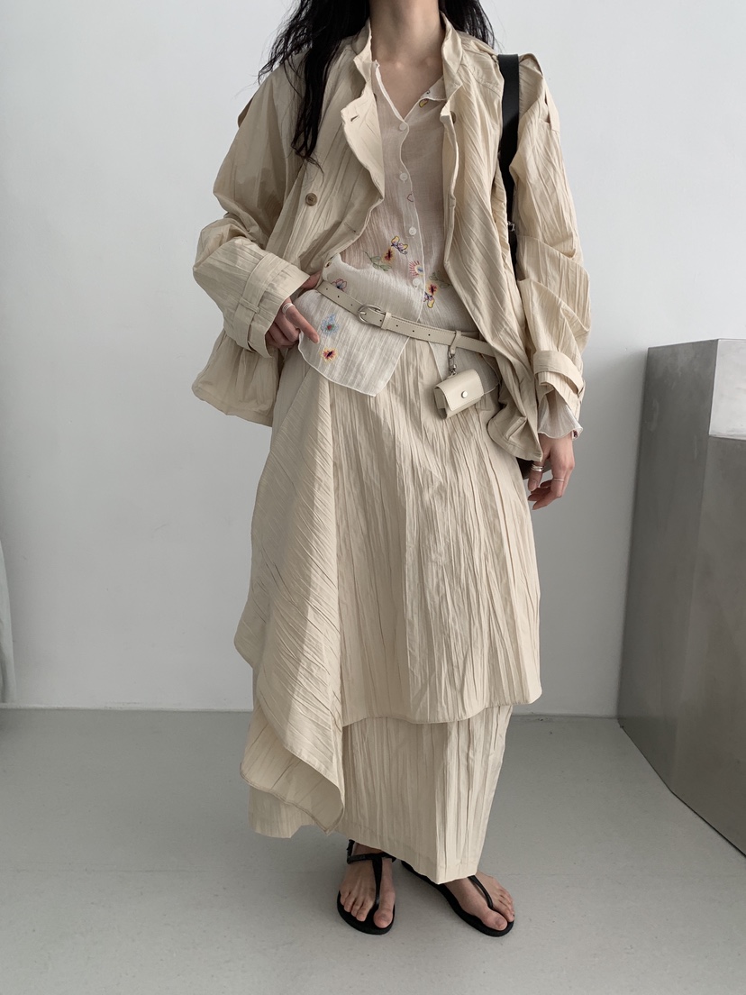 MURMUR東大門實拍女士新品熱賣推薦人氣職業26春夏長裙金屬絲MURMUR長裙