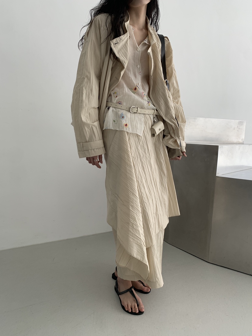 MURMUR東大門實拍女士新品熱賣推薦人氣職業26春夏長裙金屬絲MURMUR長裙